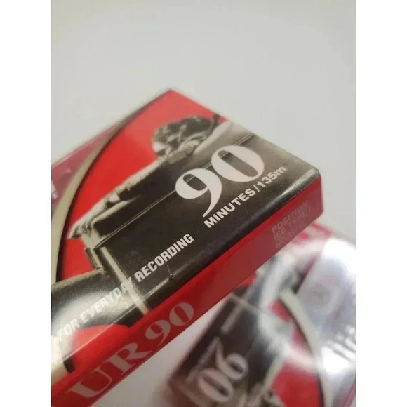 3 Maxell UR 90 Minute Normal Bias Blank Audio Cassette Tapes NEW SEALED - Picture 13 of 13